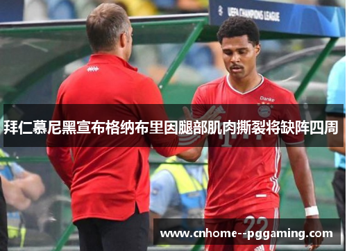 拜仁慕尼黑宣布格纳布里因腿部肌肉撕裂将缺阵四周 拜仁慕尼黑宣布格纳布里因腿部肌肉撕裂将缺阵四周